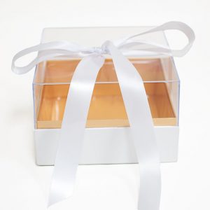 1132A White Acrylic Square Flower Box