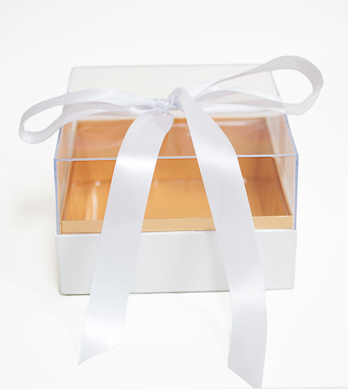 1132A White Acrylic Square Flower Box 1132A White Acrylic Square Flower Box