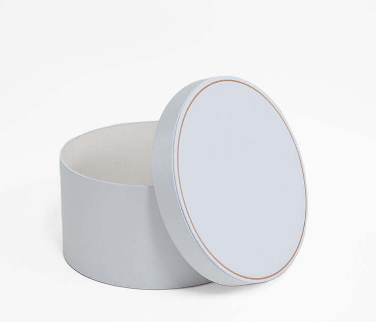 Small White Round Shape Flower Box