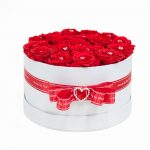 Small White Round Shape Flower Box