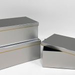 Silver Rectangular Box set of 3 W7508