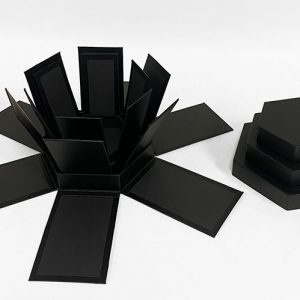 W7434 Black Hexagon Surprise Box  Set of 3