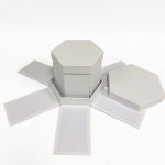 W7435 White Hexagon Surprise Box  Set of 3