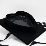 Black Jumbo XL Premium Clear Square Flower Box with Heart in the Middle