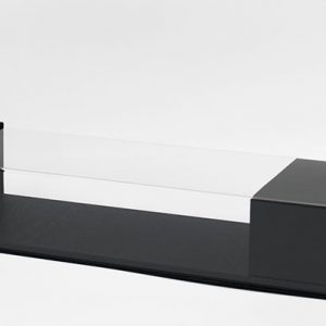 10574 Black Acrylic Rectangular Box for Long Stem