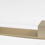 10574 Gold Acrylic Rectangular Box for Long Stem