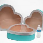 1128A Tiffany Blue Jumbo XL Premium Luxury Heart Shaped Flower Box Set of 3