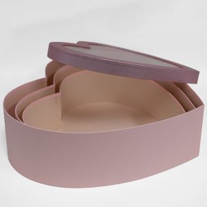1128A Pink Jumbo XL Premium Luxury Heart Shaped Flower Box Set of 3