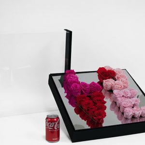 Black Love Magic Mirror Flower Box with Foam