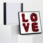Black Love Magic Mirror Flower Box with Foam