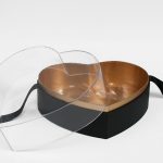 1129A Black Acrylic Heart with Ribbon Box