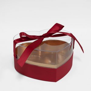 1129A Red Acrylic Heart with Ribbon Box