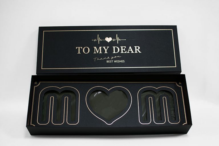 NEW Black Rectangular Love Mom Flower Box With Liners and Foams D & E