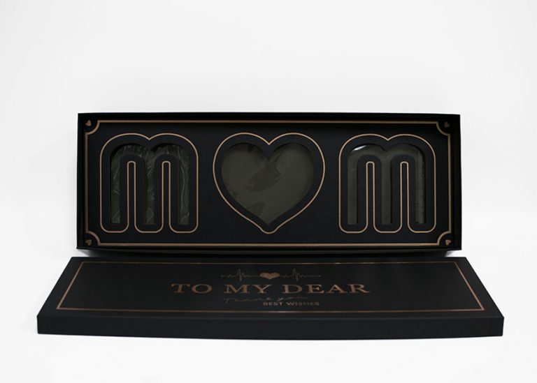 NEW Black Rectangular Love Mom Flower Box With Liners and Foams D & E