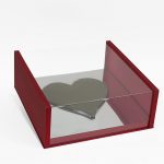 1141A Red Magic Mirror Love Box with Heart Shape in the Middle, comes with liner and foam