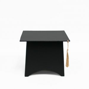 W5269 Black Graduation Cap Flower Box