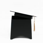 W5269 Black Graduation Cap Flower Box