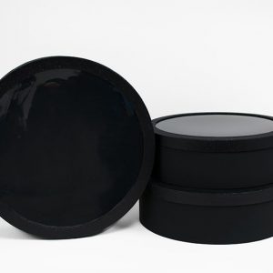 100343 Black Jumbo XL Premium Luxury Round Flower Box Set of 3
