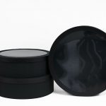 100343 Black Jumbo XL Premium Luxury Round Flower Box Set of 3