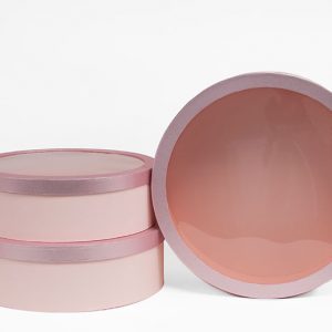 100343 Pink Jumbo XL Premium Luxury Round Flower Box Set of 3