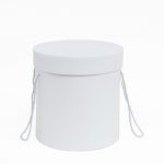 D060White Set of 5 White Tall Round Flower Box