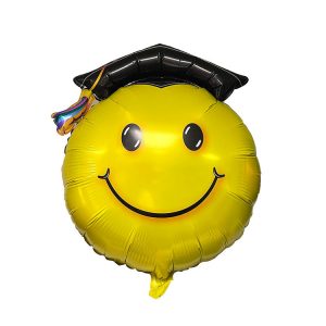 B1352 Smiley Emoji Graduation Balloon