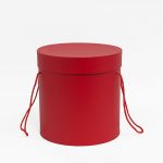 D060Red Set of 5 Red Tall Round Flower Box