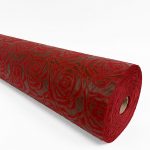 Wine Red Nonwoven Blossom Roses Flower Wraps (30 Meters per Roll)