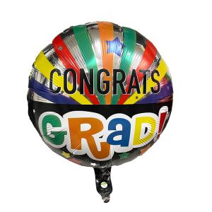 YX064 Round Colorful Congrats Grad Balloon