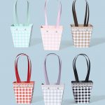 Small Ladder Shape Plaid Bags (Pack of 4)