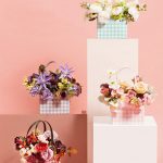 Black Rectangle Plaid Small Bags (Pack of 4 black)