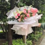 Love Line Plastic Striped Flower Wrapping Papers (20 pcs Per Bag)