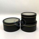 4 Color Options – Round Flower Boxes with Window Set of 3