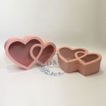 4 Color Options – “Heart to Heart” Flower Boxes with Window Set of 2