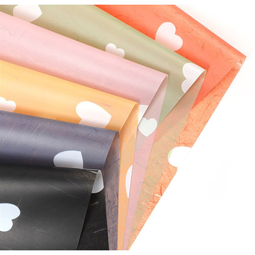 Waterproof Big Heart Flower Wrapping Papers (20 pcs Per Bag)