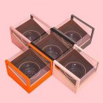Plastic Square Transparent Flower Box with Round Container and Liner