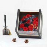 Plastic Square Transparent Flower Box with Round Container and Liner