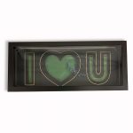 Folding Black Window I Love You Flower Box With Liners and Foams