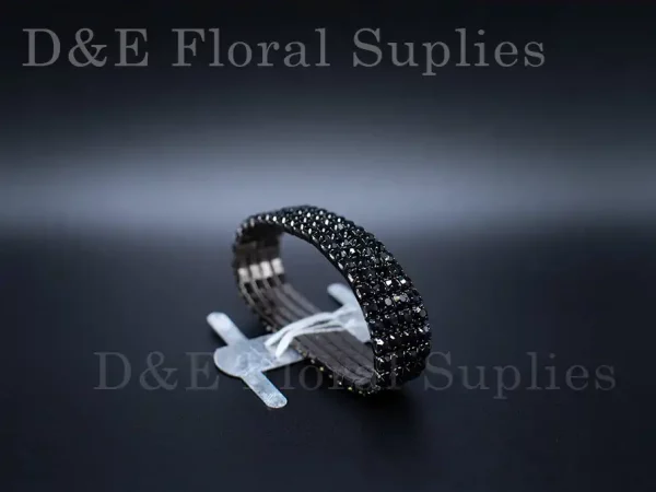 Plastic Black Diamond Wedding Corsage Bracelet