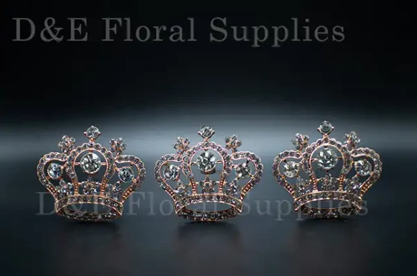 Diamond Crown Flower brooch pins