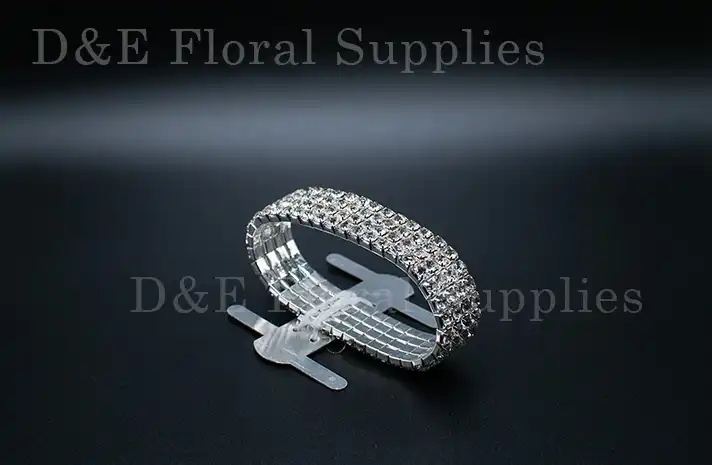 Silver Diamond Wedding Corsage Bracelet