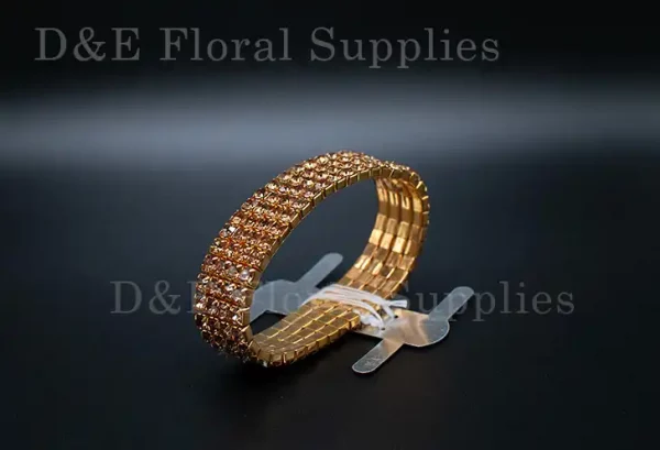 Gold Diamond Wedding Corsage Bracelet