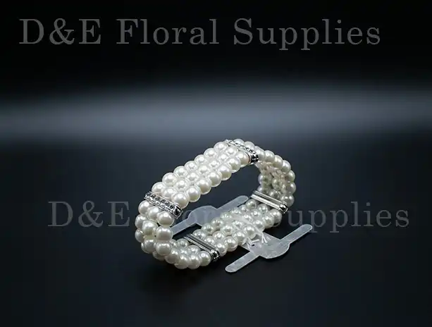 Pearl Diamond Wedding Corsage Bracelet