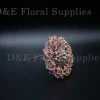 Rose Gold Diamond Flower Brooch Pins