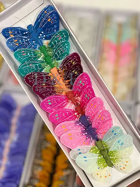 3 Inches Assorted Color Decoration Butterflies Pack of 12