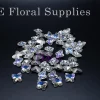 10mm x 9mm Blue Glass Crystal Butterflies Pack of 50pcs