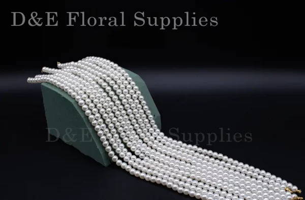 Pack of 10 16 Inches Pearl Chain Necklace For Floral And Cake Decorations
