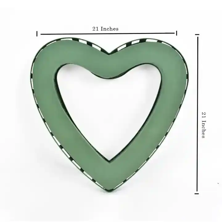21 Inches Open Heart Shape Flower Foam For Valentines and Wedding Flower Decorations