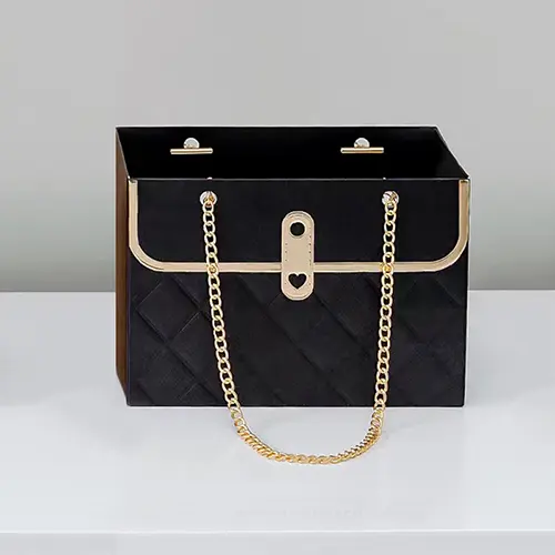 Mini Black Bags with Gold Chain (Pack of 4pcs)