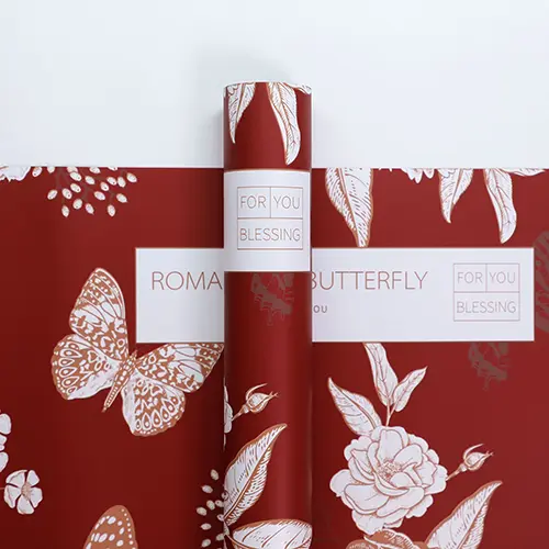 Red Butterfly Flower Wrap